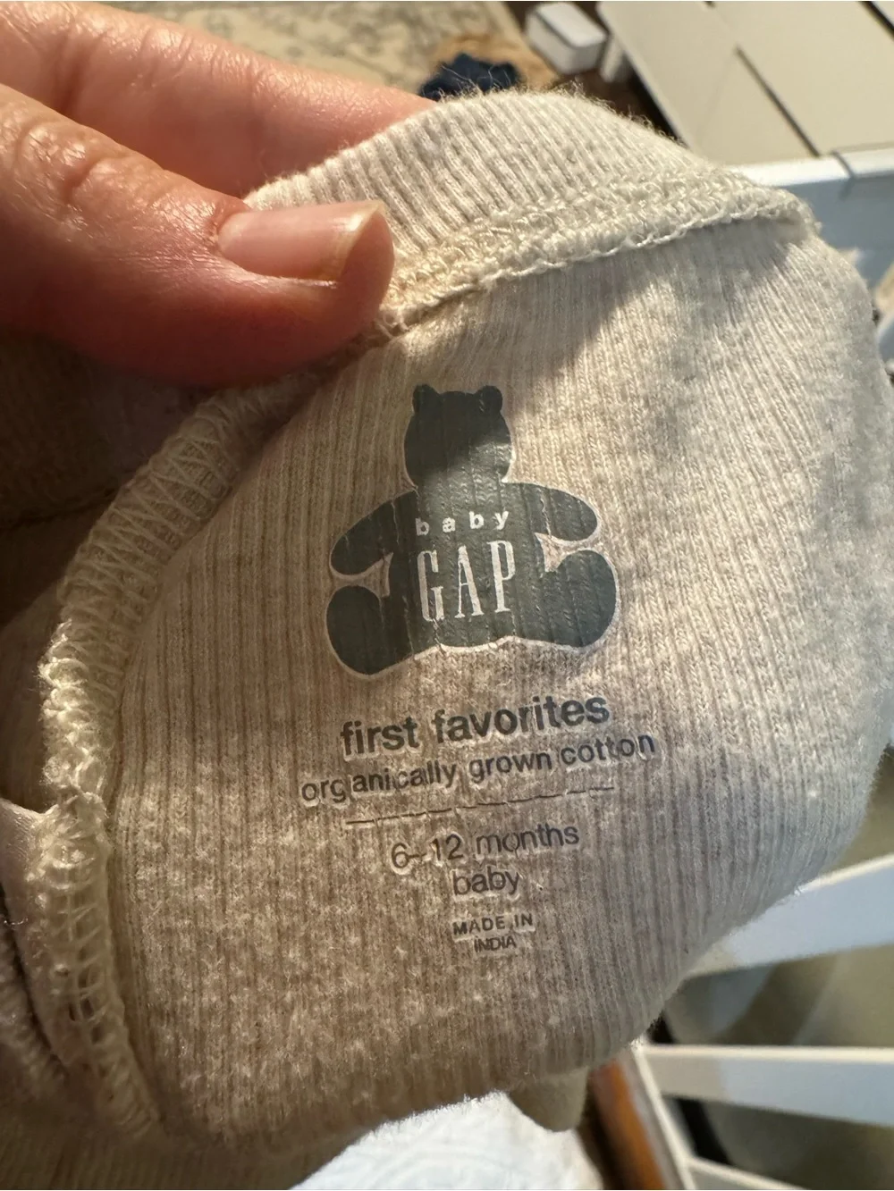 GAP Ribbed Baby Joggers in Cream and Black